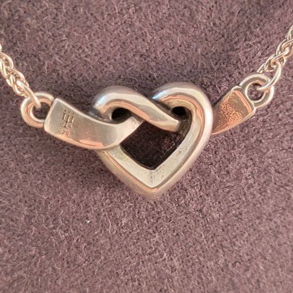 James Avery Sterling Heart Knot Ribbon Pendant Necklace - Picture 5 of 6